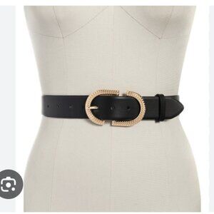 TOPSHOP Women's Black Buckle Belt Sizes S/M